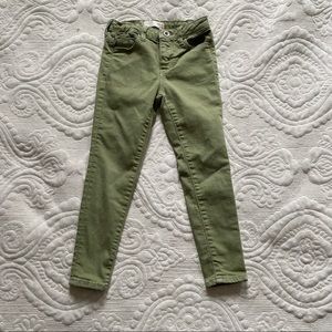 Zara girls army green denim pants